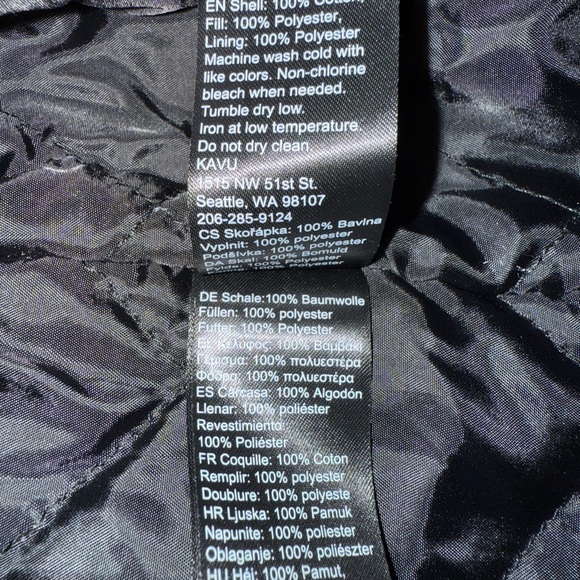 KAVU Hooded Plaid Jacket M Quilted Lined Zip Coat Cabincore Outdoors - Picture 9 of 11